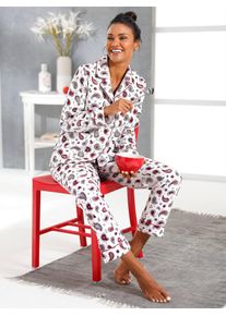 wäschepur WÄSCHEPUR Damen Schlafanzug, Gr. 36, rot, 100% Baumwolle, Homewear-Sets