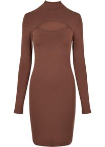 Urban Classics Damen Shirtkleid "Urban Classics Damen", braun, klassisch, Gr. XS, unifarben, 95% Baumwolle, 5% Elasthan, Kleider