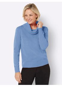 Classic Basics Damen Rollkragenpullover "Pullover", blau, Gr. 46, unifarben, 100% Polyacryl, Pullover