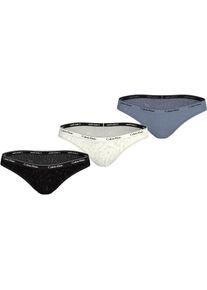 Damen Bikinislip "3 PACK BIKINI (LOW-RISE)", Calvin Klein Underwear, Gr. XL, bunt, Obermaterial: 87% Polyamid, 13% Elasthan, Unterhosen, mit CK-Logo
