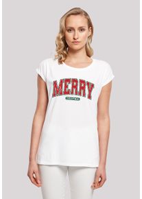 F4NT4STIC Damen T-Shirt "Weihnachten Varsity Retro", weiß, casual, Gr. XXL, Obermaterial: 100% Baumwolle, Shirts, Premium Qualität