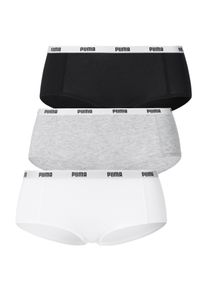 Puma Damen Panty, Gr. XS, schwarz, Obermaterial: 95% Baumwolle, 5% Elasthan, unifarben, bedruckt, Unterhosen, mit Logobund