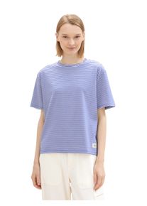 Damen T-Shirt "Boxy", blau, casual, Gr. M, Tom Tailor Denim, unifarben, Jersey, Obermaterial: 100% Baumwolle, Shirts, aus reiner Baumwolle