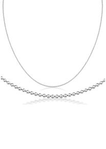 Firetti Damen Collierkettchen "Schmuck Geschenk Silber 925 Kugelkettengliederung in mehreren Breiten", 40, Silber 925 (Sterlingsilber), B: 1,9mm,