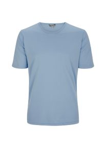 Damen T-Shirt, blau, casual, Gr. 48, Ahorn Sportswear, bestickt, 100% Polyester, Shirts, mit Rundhalsausschnitt