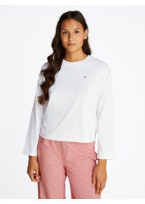 Damen Langarmshirt "LS JERSEY T-SHIRT", Tommy Hilfiger Underwear, Gr. XL, weiß, Jersey, Obermaterial: 100% Baumwolle, unifarben, Basic, Shirts, mit
