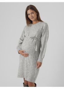MAMALICIOUS Damen Umstandskleid "MLNEWANNE L/S ABK KNIT DRESS A. NOOS", grau, modisch, Gr. XS, meliert, Strick, Obermaterial: 50% Polyacryl, 50%
