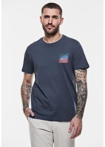 Street One MEN Herren T-Shirt, blau, casual, Gr. XL, unifarben, Web, 100% Baumwolle, Shirts, aus reiner Baumwolle