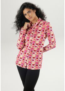 Damen Hemdbluse, bunt, modisch, Gr. 36, Aniston SELECTED, bedruckt, gemustert, Single Jersey, Obermaterial: 95% Viskose, 5% Elasthan, Blusen, leicht