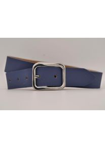 AnnaMatoni Damen Ledergürtel, blau, casual, Gr. 100, unifarben, Rindsleder, Gürtel, mit silberner Schließe
