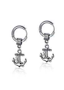 Firetti Damen Paar Creolen "Schmuck Geschenk Anker", Edelstahl, silber, Edelstahl, Ohrringe, Einhänger abnehmbar
