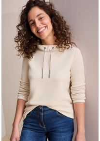 Cecil Damen Langarmshirt, lila, casual, Gr. XXL, unifarben, Strick, Obermaterial: 46% Modal, 46% Polyester, 8% Elasthan, Shirts, mit Funnelneck