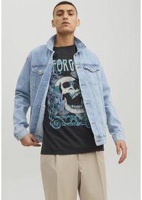 Jack & Jones JACK & JONES Herren Jeansjacke "JJIJEAN JJJACKET MF 023", blau, modisch, Gr. XXL, Abriebeffekte, Denim/Jeans, Obermaterial: 100% Baumwolle, Jacken