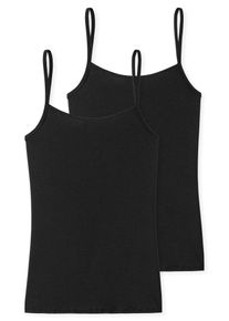 Schiesser Damen Unterhemd ""Modal Essentials"", Gr. 40, schwarz, Single Jersey, Obermaterial: 80% Modal, 10% Elasthan, 10% Polyester, unifarben,