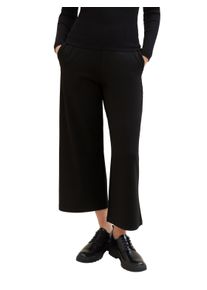 Damen Culotte, schwarz, casual, Gr. XL, Tom Tailor Denim, unifarben, Web, Obermaterial: 96% Polyester, 4% Elasthan, Hosen, mit Eingrifftaschen