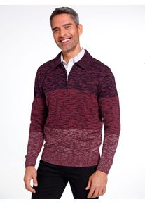 CLASSIC Herren Polokragenpullover "Pullover", rot, Gr. 62, gemustert, mehrfarbig, gestreift, 100% Polyacryl, Pullover