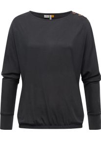 Ragwear Damen Langarmshirt "Sedda", schwarz, casual, Gr. XS, Sweatware, Material: 68% Modal, 32% Polyester, Shirts, Modisches, langärmliges Damen