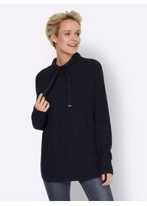 Heine Damen Strickpullover "Pullover", blau, Gr. 44, unifarben, 100% Baumwolle, Pullover
