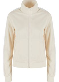 Urban Classics Damen Trainingsjacke "Urban Classics Damen Ladies Retro Track Jacket", beige, klassisch, Gr. M, gestreift, 100% Polyester, Jacken