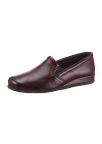 Rohde Herren Hausschuh, Gr. 40, rot, Glattleder, Schuhe