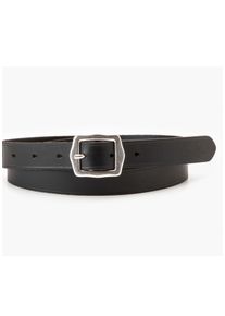 Levi's LEVI'S Damen Ledergürtel "WOMEN'S LUX LEATHER BELT", schwarz, casual, Gr. 75, Leder, Gürtel