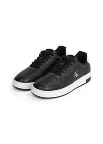 Damen Sneaker "BASKET CUPSOLE LOW MG", Calvin Klein Jeans, Gr. 37, schwarz-weiß, Leder, sportlich, Schuhe, Basket-Schnürschuh, Halbschuh,