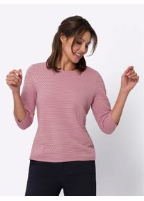 Classic Basics Damen 3/4 Arm-Pullover "Rundhals-Pullover", lila, Gr. 54, unifarben, 100% Polyacryl, Pullover