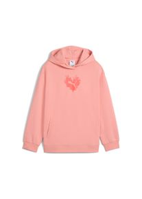 Puma Kinder Kapuzensweatshirt "FLAMING LOVE HOODIE TR G", pink, sportlich, Gr. 164, bedruckt, Sweatware, Obermaterial: 68% Baumwolle, 32% Polyester,