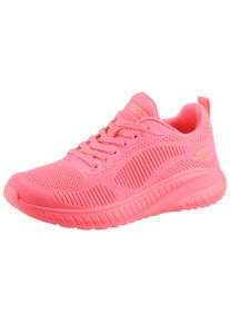 Skechers Damen Sneaker "BOBS SQUAD CHAOS-COOL RYTHMS", Gr. 35, pink, Textil, unifarben, sportlich, Schuhe, Knitwear-Sneaker, Schnürschuh in veganer