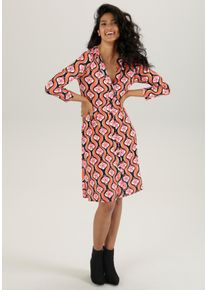 Damen Jerseykleid, bunt, modisch, Gr. 40, Aniston SELECTED, bedruckt, gemustert, geblümt, Single Jersey, Obermaterial: 95% Viskose, 5% Elasthan,