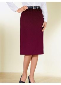Classic Basics Damen Bleistiftrock, rot, Gr. 46, unifarben, 100% Polyester, Röcke