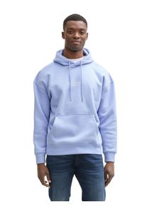 Herren Hoodie, blau, modisch, Gr. S, Tom Tailor Denim, bedruckt, Sweatware, Obermaterial: 70% Baumwolle, 30% Polyester, Sweatshirts, mit Logo Print