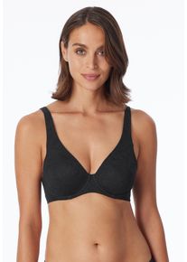 Schiesser Damen Bügel-BH ""Air"", Gr. 90, schwarz, Microtouch, Obermaterial: 85% Polyamid, 15% Elasthan, unifarben, casual, BHs, mit Spacer-Lining