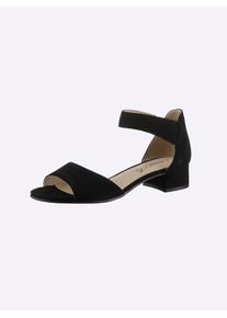 Caprice Damen Sandalette, Gr. 8, schwarz, Veloursleder, sportlich, Schuhe