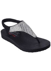 Skechers Damen Sandale "MEDITATION-ROCKSTAR", Gr. 36, schwarz, Lederimitat, modisch, Schuhe, Sommerschuh, Sandalette, Riemchensandale, mit
