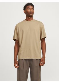 Jack & Jones JACK & JONES Herren Oversize-Shirt "JJEBRADLEY TEE SS O-NECK NOOS", braun, modisch, Gr. S, unifarben, Jersey, Obermaterial: 100% Baumwolle, Shirts,
