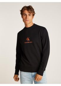 Herren Sweatshirt "SHADOW LOGO CREW NECK", schwarz, casual, Gr. L, Calvin Klein Jeans, unifarben, Sweatware, Obermaterial: 100% Baumwolle,