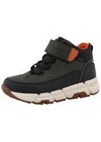 Tom Tailor Kinder Klettboot, Gr. 34, schwarz, Lederimitat, Textil, kontrastfarbene Details, sportlich, Schuhe, Keilabsatz, High-Top-Sneaker,