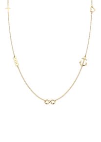 Elli Damen Kette mit Anhänger "Kreuz Herz Infinity Anker Stern 925 Sterling Silber", 40, ohne Stein, Silber 925 (Sterlingsilber), L: 40cm, gold,