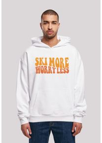 F4NT4STIC Herren Kapuzenpullover "Ski More Worry Less", weiß, casual, Gr. XXL, Obermaterial: 100% Baumwolle, Pullover, Premium Qualität