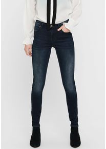 Only Damen Skinny-fit-Jeans "ONLKENDELL LIFE REG SK ANKLE", blau, casual, Gr. 27, unifarben, Denim/Jeans, Obermaterial: 92% Baumwolle, 6% Polyester,