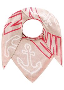 Zwillingsherz Damen Modetuch "Dreieckstuch BW "Anker Moin"", beige, modisch, Obermaterial: 50% Baumwolle, 50% Polyacryl, Modetücher, mit Anker und