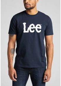 Lee Herren T-Shirt "Wobbly LOGO TEE", blau, casual, Gr. XL, Obermaterial: 100% Baumwolle, Shirts