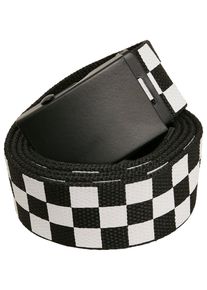 Urban Classics Damen Hüftgürtel "Urban Classics Unisex Adjustable Checker Belt", schwarz-weiß, 100% Polyester, Gürtel