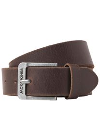 Jack & Jones JACK & JONES Damen Ledergürtel "JACROCK LEATHER BELT NOOS", braun, casual, Gr. 80, unifarben, Büffelleder, Gürtel