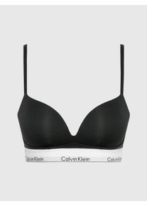 Damen Push-up-BH "PLUNGE PUSH UP", Calvin Klein Underwear, Gr. 70, schwarz, Jersey, Obermaterial: 53% Baumwolle, 35% Modal, 12% Elasthan, unifarben,