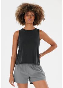 ENDURANCE ATHLECIA ATHLECIA Damen Tanktop "Haze", schwarz, sportlich, Gr. 42, unifarben, 69% Modal, 31% Polyester, Tops, mit schnelltrocknender Funktion