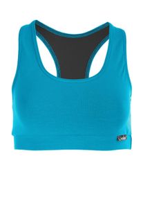 WINSHAPE Damen Sport-Bustier "WVR1", blau, Gr. XS, Obermaterial:u00a090% Baumwolle, 10% Elasthan, BHs