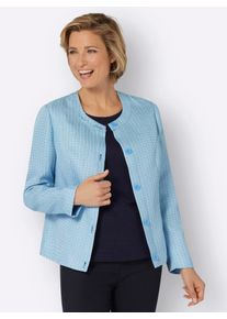 Classic Basics Damen Jackenblazer "Bouclé-Blazer", blau, Gr. 50, 100% Polyester, Blazer