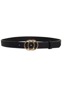Only Damen Taillengürtel "ONLRASMI FAUX LEATHER JEANS BELT", schwarz, modisch, Gr. 95, unifarben, Kunstfaser, Gürtel